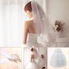 beaded lace Gloves / Lace Veil Bride Wedding Accessories in White