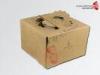 Square Cardboard Cake Boxes With Handle Recycle Kraft Paper Cake Box