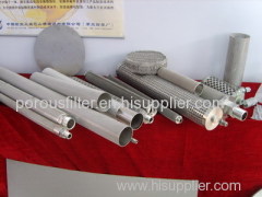 pneumatic stainless steel sintered powder filter element for fuel oil