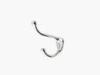 Zamac hook, wardrobe double hook, closet hook