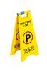ABS Plastic Double Sided Caution Sign Board PARK A CAR 32*22*64cm