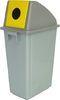 58L Grey Large Waste Paper Plastic Garbage Bins with Lid for Commercial Use