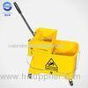 Yellow Multi Functional Small Mop Wringer Trolley 20L with Single Bucket