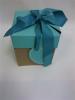 gift boxes with lake blue ribbon