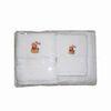 Bath towel set in white color with embroidery, various colors and sizes are available