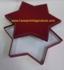 polygonal gift boxes in deep red