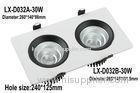 Two Head Dimmable LED Downlight 2*15W COB LED Ceiling Light High Efficiency
