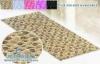 Brown big bubble massage rubber bath mats without suction cups for hotel