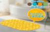 Customized Anti Bacterial Yellow Pebble bath mat Bathroom Accessories