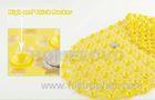 Yellow Non slip Rubber Bath Mat Plastic Bathroom Accessories with Bead Pattern
