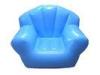 Comfortable Light Blue Pvc Tarpaulin Inflatable Chair Sofa For One People