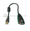 USB type A bus powered mode sound card anti interference with cable