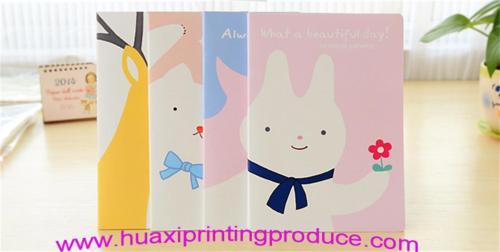 pink yellow blue cartoon rabbit notebooks