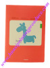 orange blue running horse notebooks