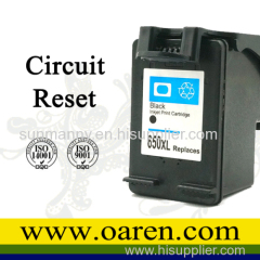 2014 new products chip reset ink visible compatible ink cartridge for hp650XL printer ink cartridge