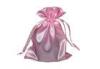 Pink Ecologic Satin Drawstring Pouch Bag Proof Moisture 10*12cm