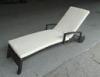 Sunlounger With Wheels Outdoor Rattan Garden Furniture With PE Wicker Steel