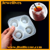 4 cavities Silicone ice cube tray cup shape