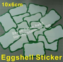 Manufacturer supply hot sale blank ultra destructible eggshell sticker