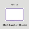 High Quality Writable Blank with Blue Borders Eggshell Stickers,Non-removable Destructive Egg Shell Sticker Label