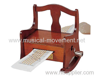 DIY MUSIC PAPER STRIP WOODEN ROCKING CHAIR