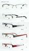 Wine And White Color Optical Frames For Women , Half Rim Rectangular Narrow Frames