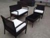 Brush PE Wicker Steel Outdoor Rattan Garden Furniture / KD Sofa For Garden