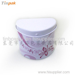 small irregulare shape tin box for candy