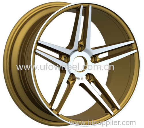 Alloy Wheels shinny yellow with machine face