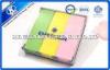 Green / Yellow / Pink Memo Sticky Notes In Clear PVC Case For Students