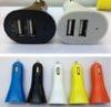 12V Dual USB Car Charger / Bullet Phone Charger For Smartphones