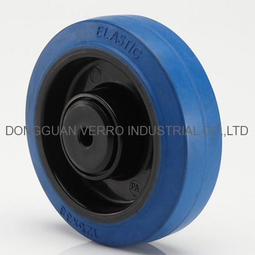 Industrial material handling equipment elastic caster wheels