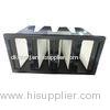 Large Air Volume V Type Mini Pleat Hepa Air Filter With Aluminum / Galvanized
