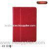 Durable Red Women Cowhide Ipad Mini Leather Covers Ipad Mini / 2 Flip Case