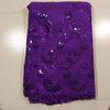 Purple Embroidered Net Lace