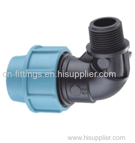 pp male elbow compression fittings with pn16