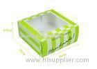 Empty clear Window Colored Recycled Paper Boxes , food grade Cake Box