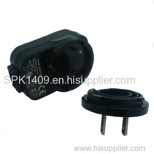 Interchangeable plug adapter power supply USB Power Adapter