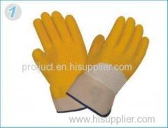 Open Back Latex Coated Industrial Protective Hand Gloves For Sharp Edged Materials