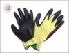 XL Rough Finished Durable Black Nitrile Coated Heavy Duty Cut Resistant Glove