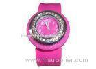 Precise quartz movement Rose Diamond Silicone Jelly Watch, Slap Watch