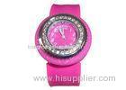 Precise quartz movement Rose Diamond Silicone Jelly Watch, Slap Watch