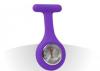 Purple Case White Dial Black Arabic Numbers Pocket Nurse Fob Style Pin Watch