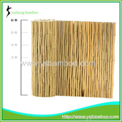 Rolled natural bamboo fencing