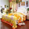 Yellow Polyester Antistatic Micro Fiber Blanket Adult , Custom Cartoon Blanket