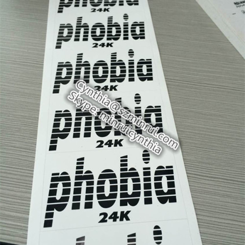 Custom Typography Self adhesive Destructible vinyl Eggshell Decor Sticker 
