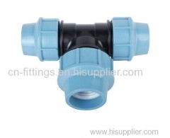 pp 90 degree with increased take off compression pipe fittings
