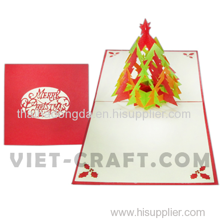 Christmas pop up 3D greeting card