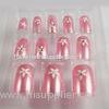 3D Diamond Light Pink Salon Fake Nails False NailsAcrylic / ABS Long False Nails