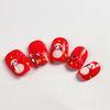 Snowman Cartoon Fake Nails Red Cute ABS Plastic False Nail For Kids Finger